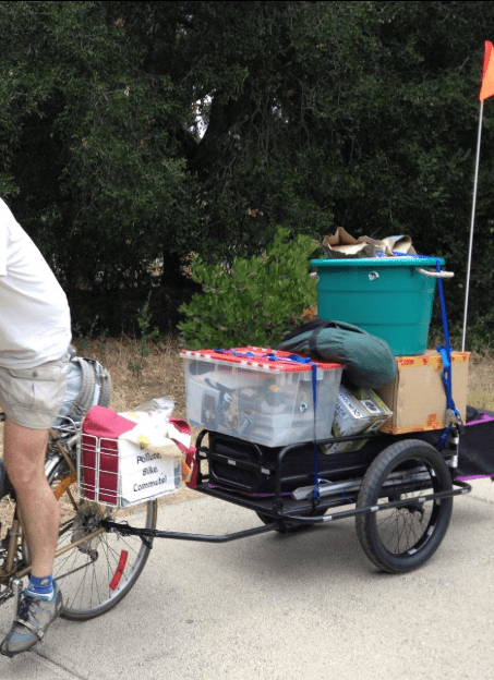 electric bike pulling trailer