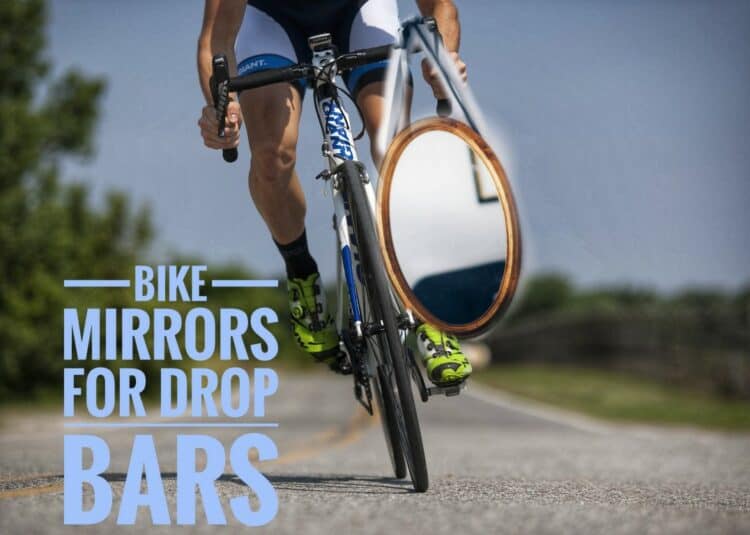 1 Pair Large Glass Bicycle Mirror Handlebar Mount Rearview End Rear Bike Cycling